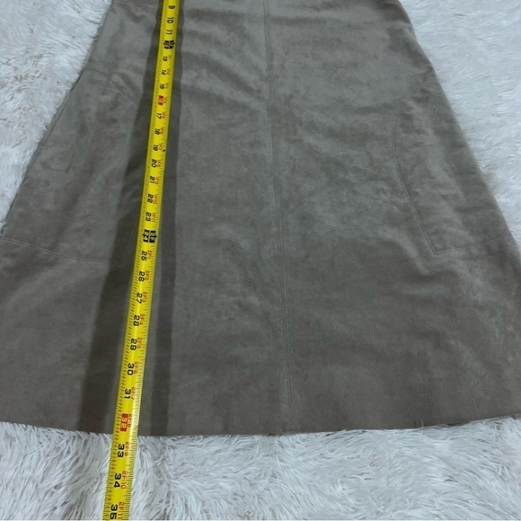 Wilfred vegan suede tan trompette dress XS - Picture 3 of 12